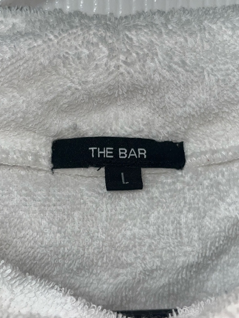 The Bar Terry Highneck Signature Sweatshirt Large white - Picture 7 of 7